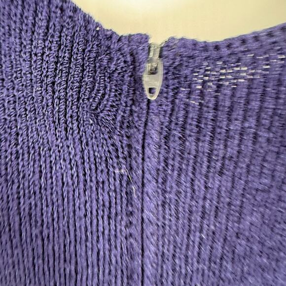 VTG Don Sayres for Wellmore Midi Dress Size 10 Blue Wool Blend Knit Sequin Party - Picture 7 of 8